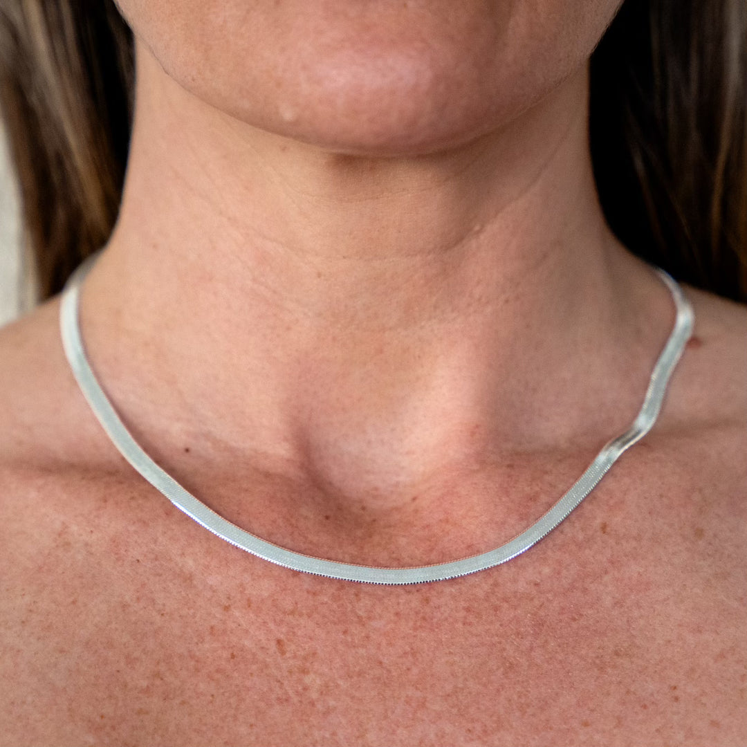 Silver snake chain